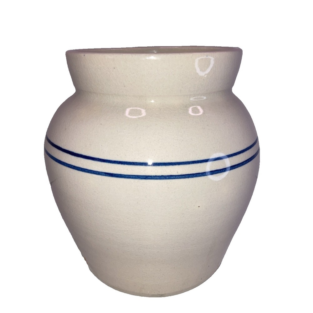 Yesteryears‎ Pottery Crock Cannister Double Blue Line 8 in Marshall Texas